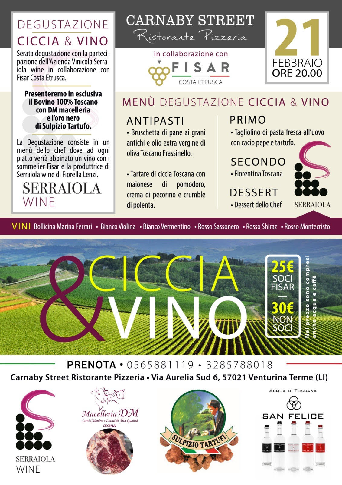 “CICCIA&VINO” 2020 – Venturina (LI)