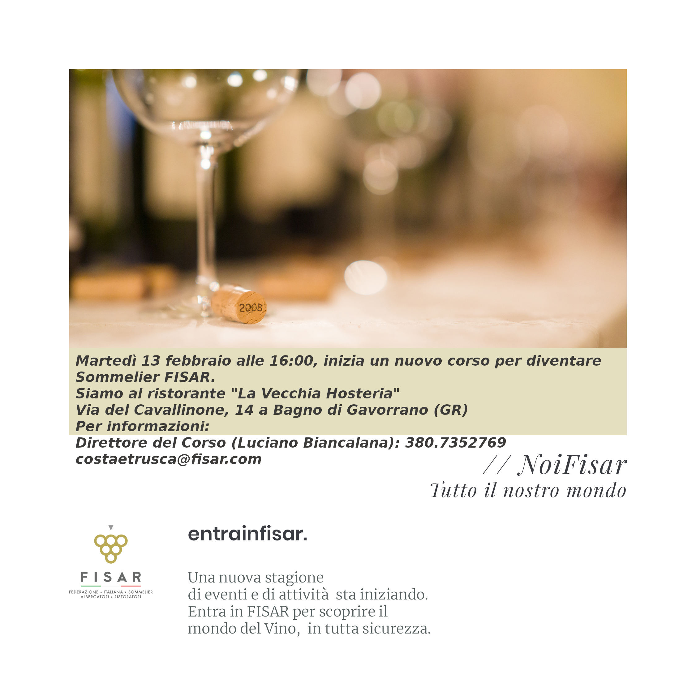 Corso Sommelier FISAR Livello 1